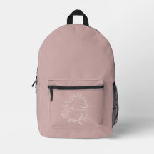 Dusty Rosa Monogram Girl's Back to school