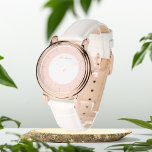 Dusty rosa monogram personlig eWatch Watch Watch Armbandsur<br><div class="desc">Ge henne,  dammig rosa handklocka</div>