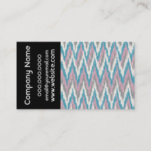 Dusty Rosa och Blue ZigZag 2019 Pocket Calendar Visitkort