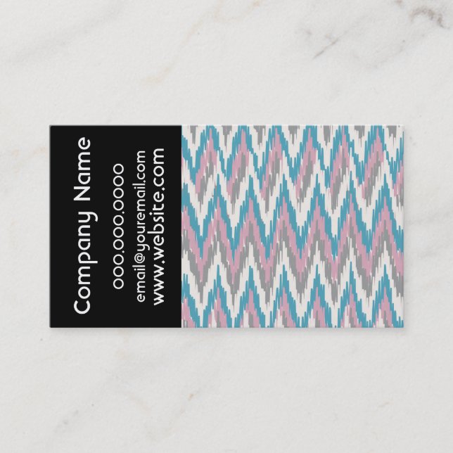Dusty Rosa och Blue ZigZag 2019 Pocket Calendar Visitkort (Framsida)