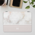 Dusty Rosa och Guld Marble Monogram iPad Mini Skydd<br><div class="desc">IPad-väska med anpassningsbar-designad och modern dammig rosa och marmordesign med personlig monogram.</div>