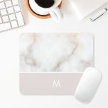 Dusty Rosa och Guld Marble Monogram Musmatta<br><div class="desc">Anpassningsbar-designad musknapp med modern dammig rosa och marmor med personlig monogram.</div>