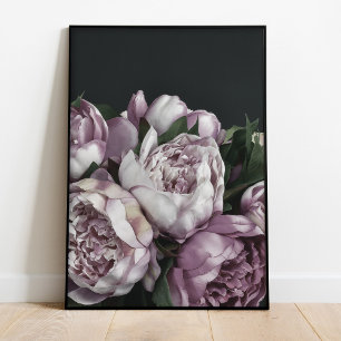 Dusty Rosa Peony Bouquet Poster