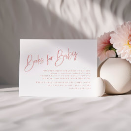 Dusty Rosa/ Ro Baby Shower Bokar för Baby Card