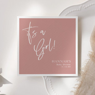 Dusty Rosa/ Ro Baby Shower Pappersservett