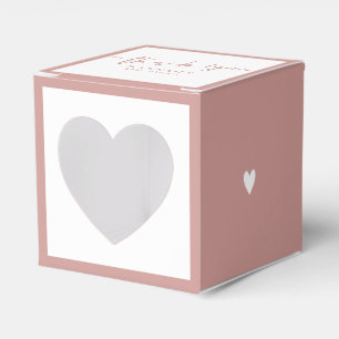 Dusty Rosa/ Ro Baby Shower tack för hjärtat Presentaskar