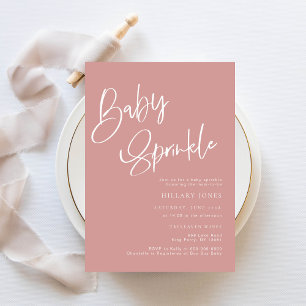 Dusty Rosa/Ro Bohemian Baby Sprinkle-inbjudan Inbjudningar