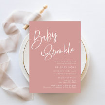 Dusty Rosa/Ro Bohemian Baby Sprinkle-inbjudan