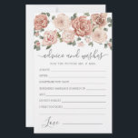 Dusty Rosa ros Blommigt Advice och Önskemål Card<br><div class="desc">Ett vackert rosa ros blommigt gräns toppar,  detta råd och Önskemål-kort.</div>