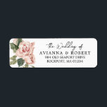 Dusty Rosa ros Blommigt Bröllop Returadress Labe i Returadress Etikett<br><div class="desc">Designat att samordna med samlingen Classic Dusty Rosa ros Bröllop,  har den här returadressetiketten dammig rosa ros som är kapslad i mörk grönt löv.</div>