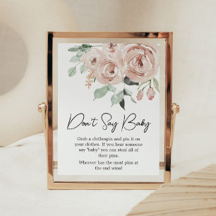 Dusty Rosa ros Det är en flicka, säg inte Baby Poster