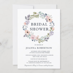 Dusty Rosa ros Midsommar Blommigt Möhippa Inbjudningar