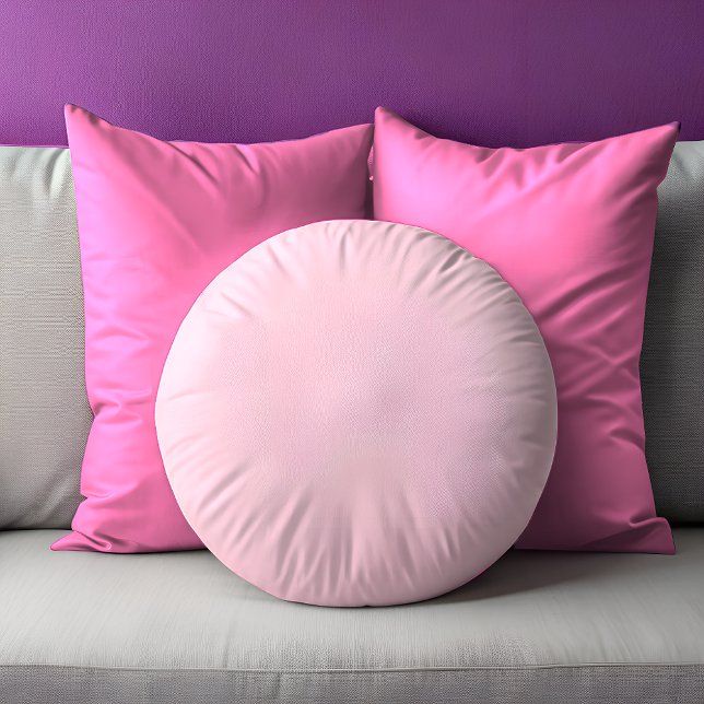Dusty Rosa Round Pillow Rund Kudde (Dusty Pink Solid Round Pillow)