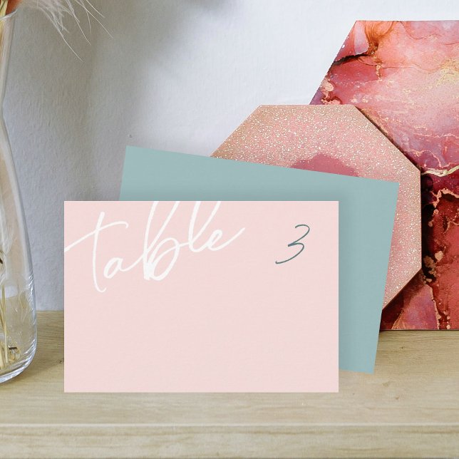 Dusty Rosa, Sage Grönt Dinner Plate Namn Card Inbjudningar (light dusty pink sage green wedding calligraphy elegant script dinner place name card table number)