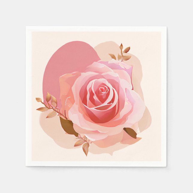 Dusty Rosa Single Ro Pappersservett (Framsidan)