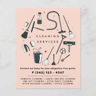 Dusty Rosa Städning Services Flygblad