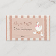 Dusty Rosa Stripe Little Goose Baby Diaper Raffle