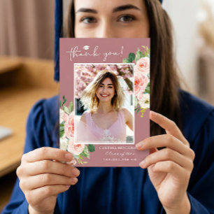 Dusty Rosa  Studenten Photo Tack Kort