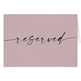 Dusty Rosa Vår bröllop | Skriptreserverad signatur OBS Kort