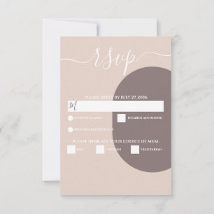 Dusty Rosa vi gör minimalistiskt foto Bröllop OSA Kort