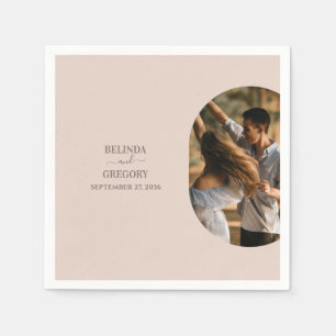 Dusty Rosa vi gör minimalistiskt foto Bröllop Pappersservett