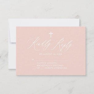 Dusty Rosa White Kor Girl Baptism OSA kort