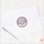 Dusty Rose Aspen Tree Wedding Runt Klistermärke<br><div class="desc">A pop of black aspens compliments this beautiful outdoorsy set or invites you already have! If you need further assistance customizing this design,  please send us a message,  we are happy to help.</div>