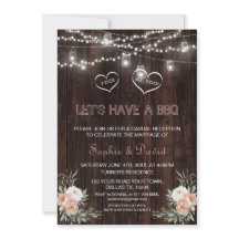 Dusty Rose Blommor Strängljus Trä I DO BBQ