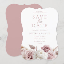 Dusty Rose & Blush Rosor Alla Årstider Bröllop Spara Datumet