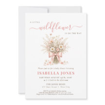  Dusty Rose Boho Wildflower Meadow Baby Shower