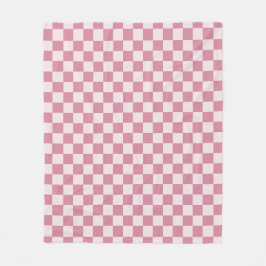 Dusty rose checkerboard pattern fleecefilt