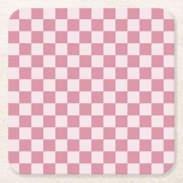 Dusty rose checkerboard pattern underlägg papper kvadrat