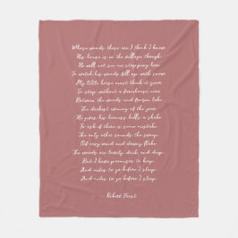 Dusty Rose Custom Poem Song Lyric Quote  Fleecefilt