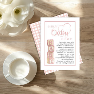 Dusty Rose Display Bröllopsdusch Kort Oinpackade
