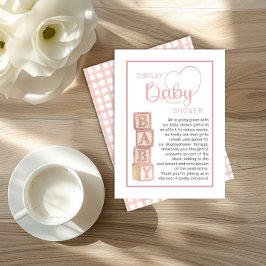 Dusty Rose Display Shower Card | Unwrapped Gifts Tilläggskort