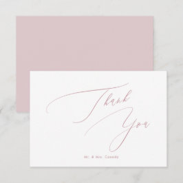 Dusty Rose DIY-färger Luxe Script Tack Kort