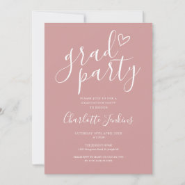Dusty Rose ExamenstårtjaScript Examenstårtja Inbjudningar