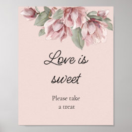Dusty Rose Floral love is sweet bridal shower    Poster