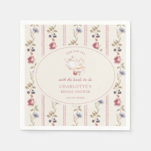 Dusty Rose Grandmillennial Bröllopste   Pappersservett