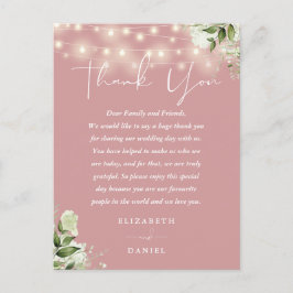 Dusty Rose Greenery Tack För Höllplats Kort för Br