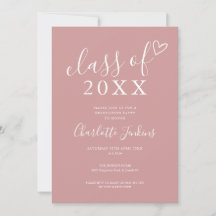 Dusty Rose Klass av Script Heart Examen Fests