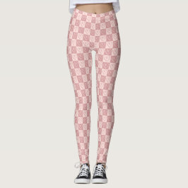 Dusty Rose Minimal Hearts Valentine Gift Leggings