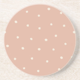 Dusty Rose Modern Farmhouse Polka Dot Pattern Underlägg