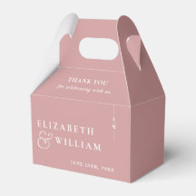 Dusty Rose Modern Monogram Bröllop Tacksamt