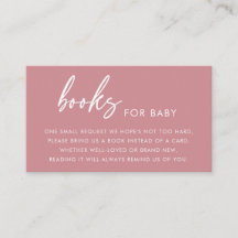 Dusty Rose Moderna böcker för baby shower kuvert