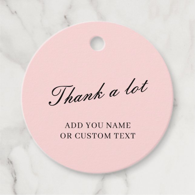 Dusty Rose Pink Tack För Design Gåvor Etiketter (Framsida)