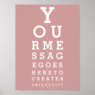 Dusty Rose Rosa Roligt Syntest Anpassad Meddelande Poster