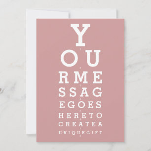 Dusty Rose Rosa Syntest Anpassad Meddelande Inbjudningar