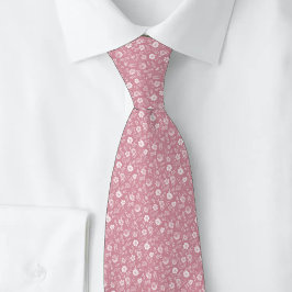 Dusty Rose Små Blommor Slips