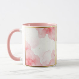 Dusty Rose Sprinkled Gold Frame Tasse Mugg